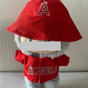 Red ANGELS Shirt & HAT Labubu OUTFIT - Doll NOT Included